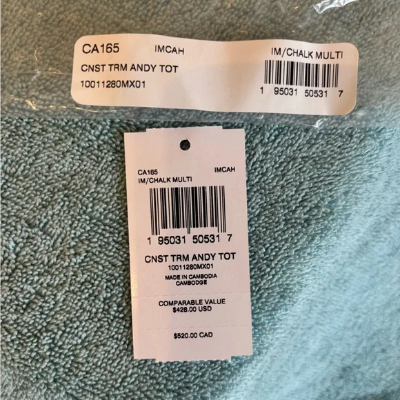 Coach Andy Tote in Chalk white pebbled leather, with tan handles - Picture 12 of 14